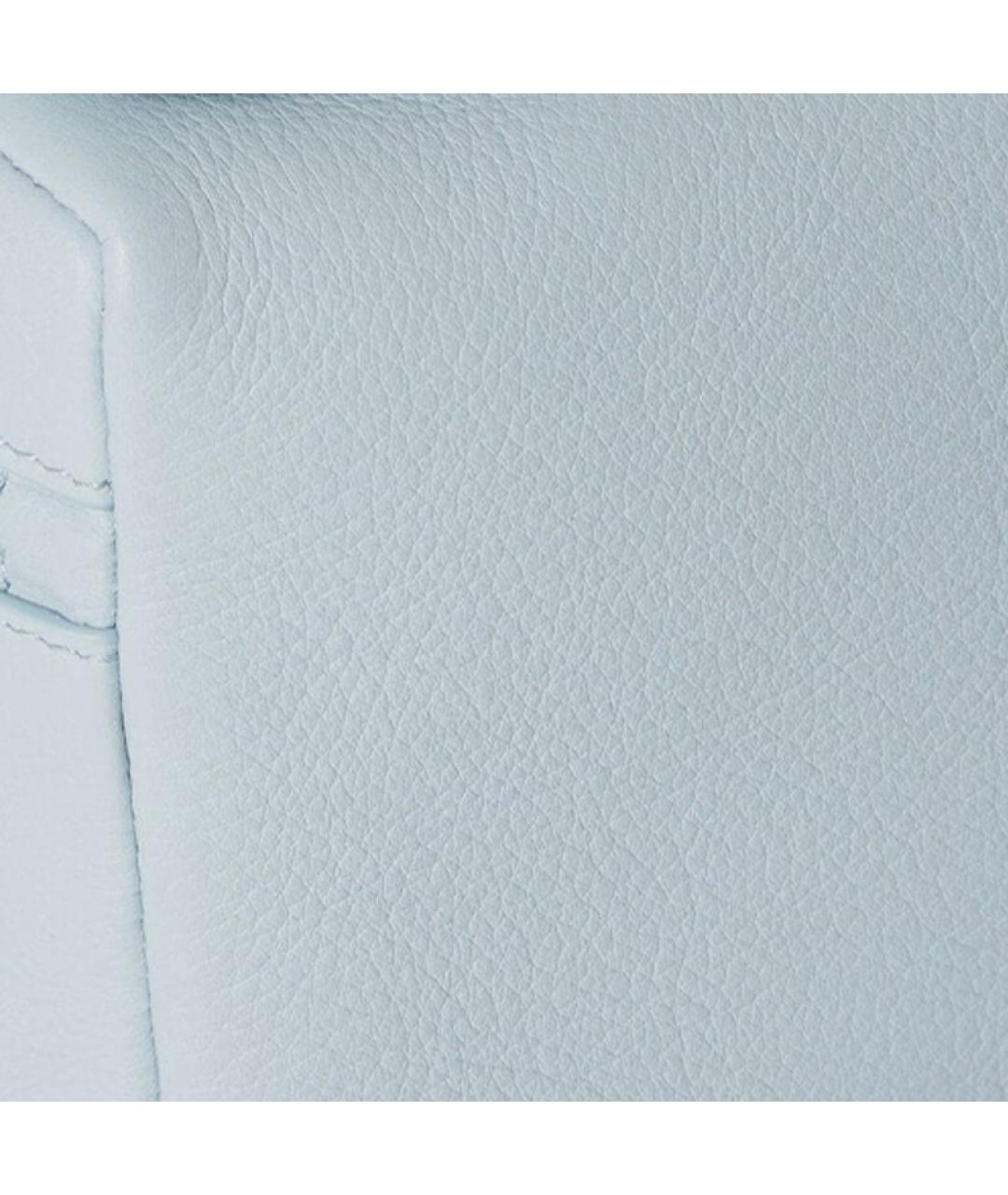 LORO PIANA Голубая кожаная сумка через плечо, фото 4