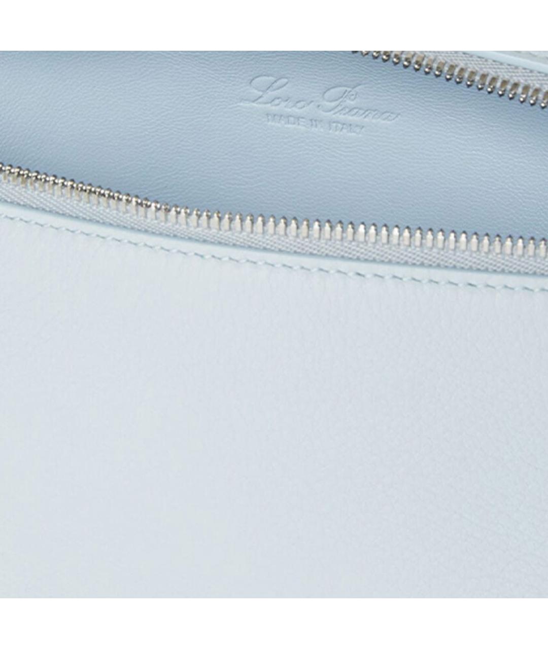 LORO PIANA Голубая кожаная сумка через плечо, фото 6