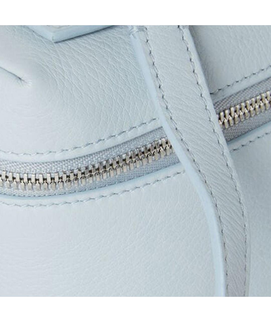 LORO PIANA Голубая кожаная сумка через плечо, фото 3