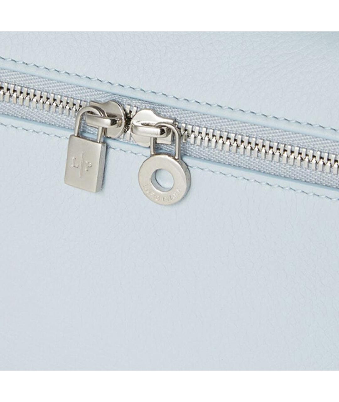 LORO PIANA Голубая кожаная сумка через плечо, фото 5