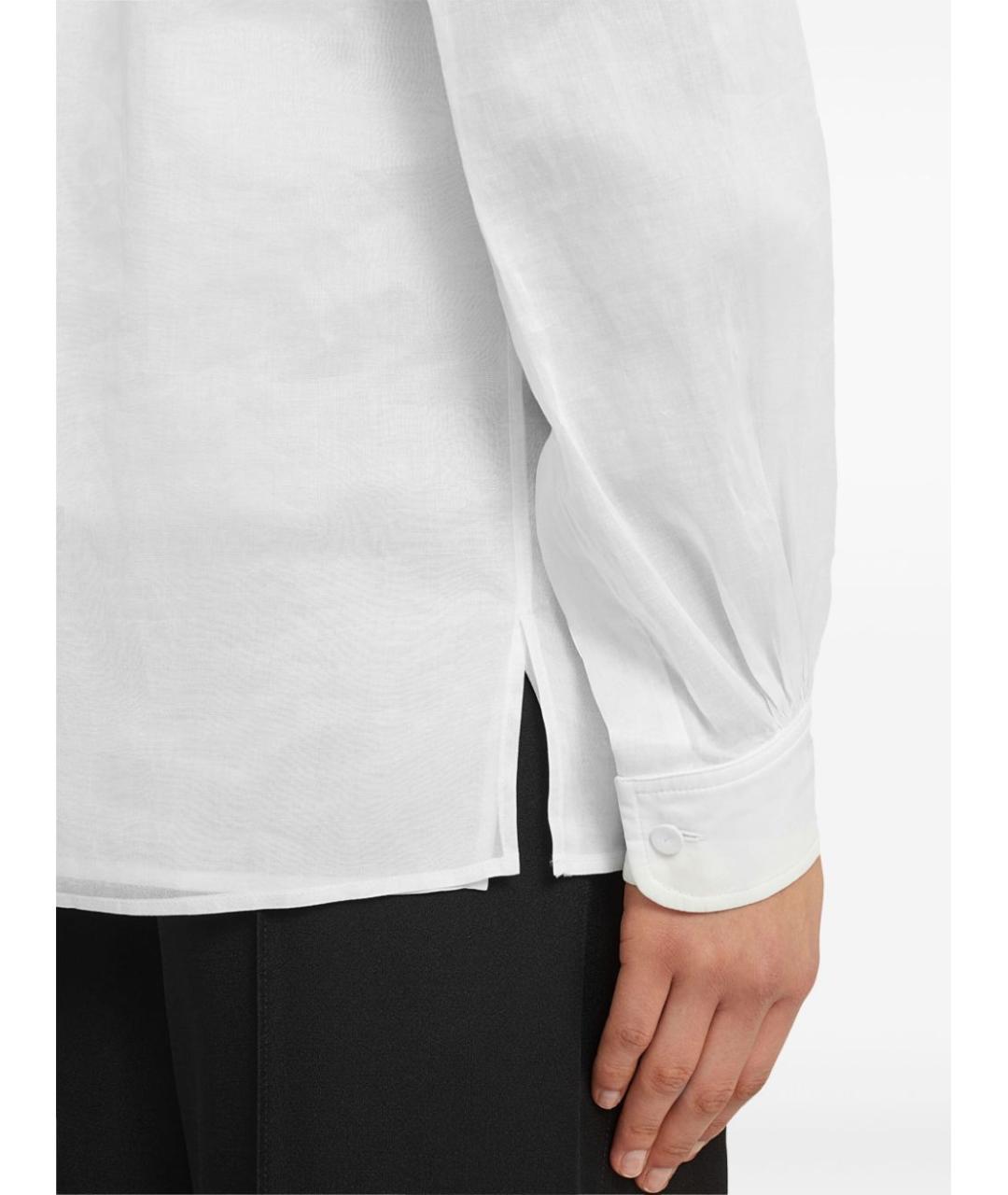 JIL SANDER Белая хлопковая рубашка, фото 5