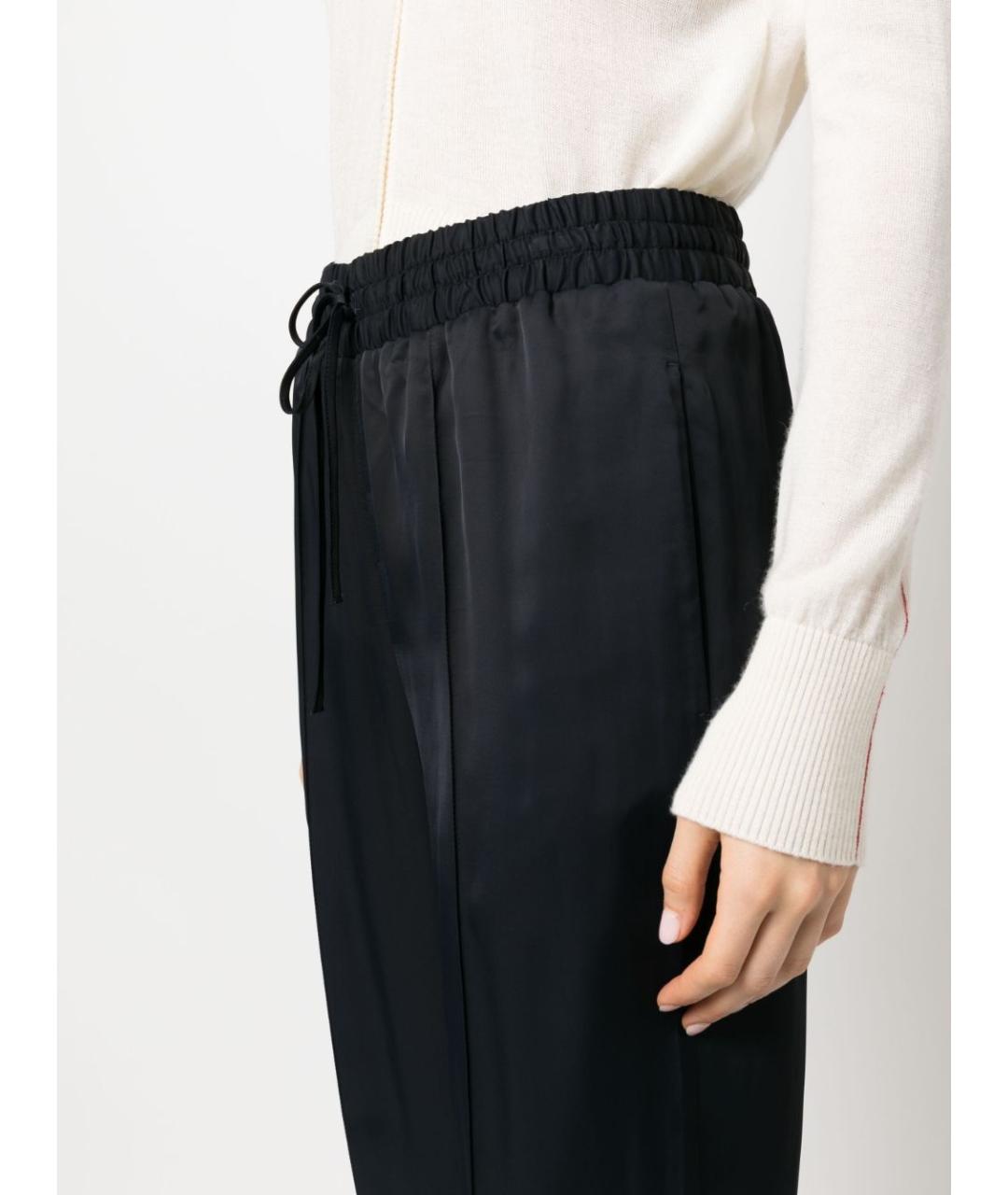 JIL SANDER Черные вискозные прямые брюки, фото 5