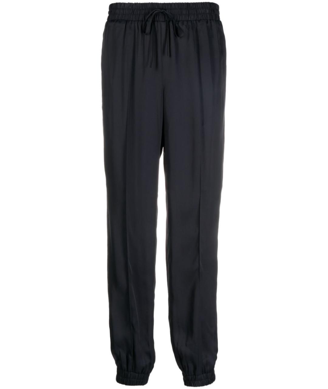 JIL SANDER Черные вискозные прямые брюки, фото 1