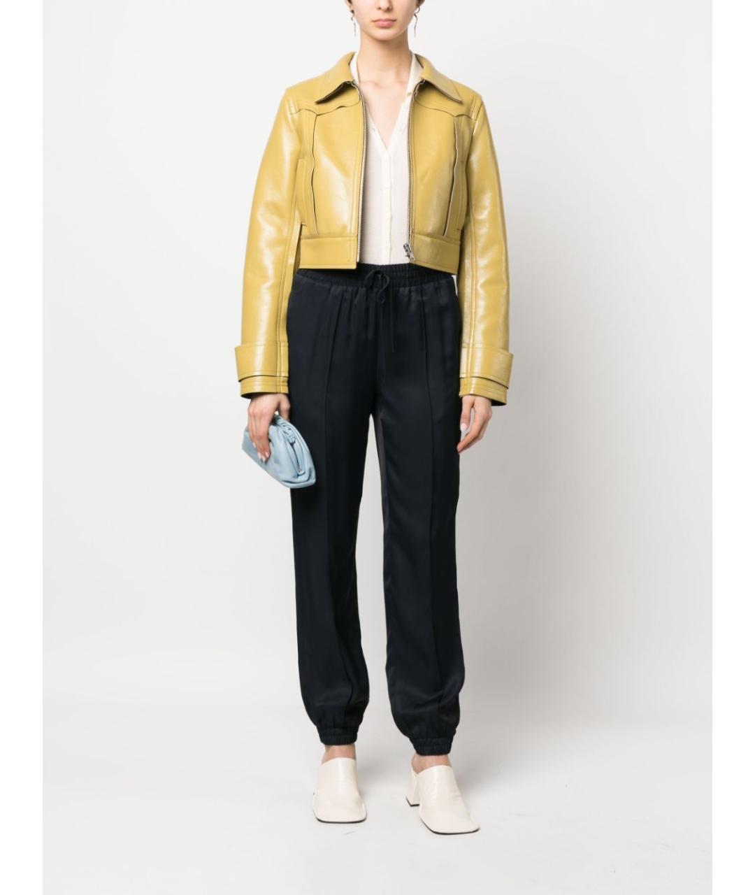 JIL SANDER Черные вискозные прямые брюки, фото 2