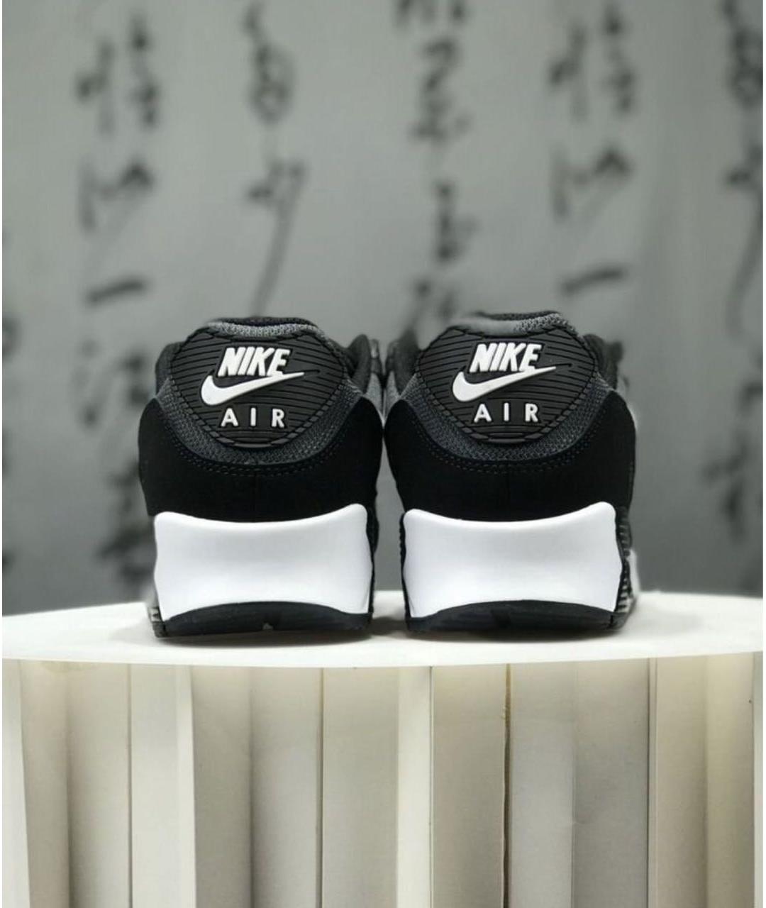 NIKE Черные кожаные низкие кроссовки / кеды, фото 7