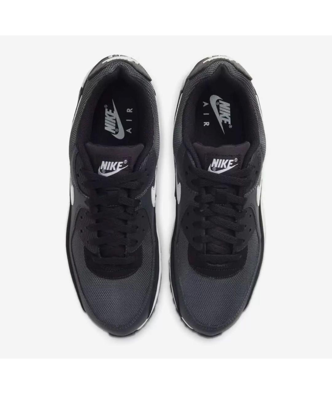 NIKE Черные кожаные низкие кроссовки / кеды, фото 3