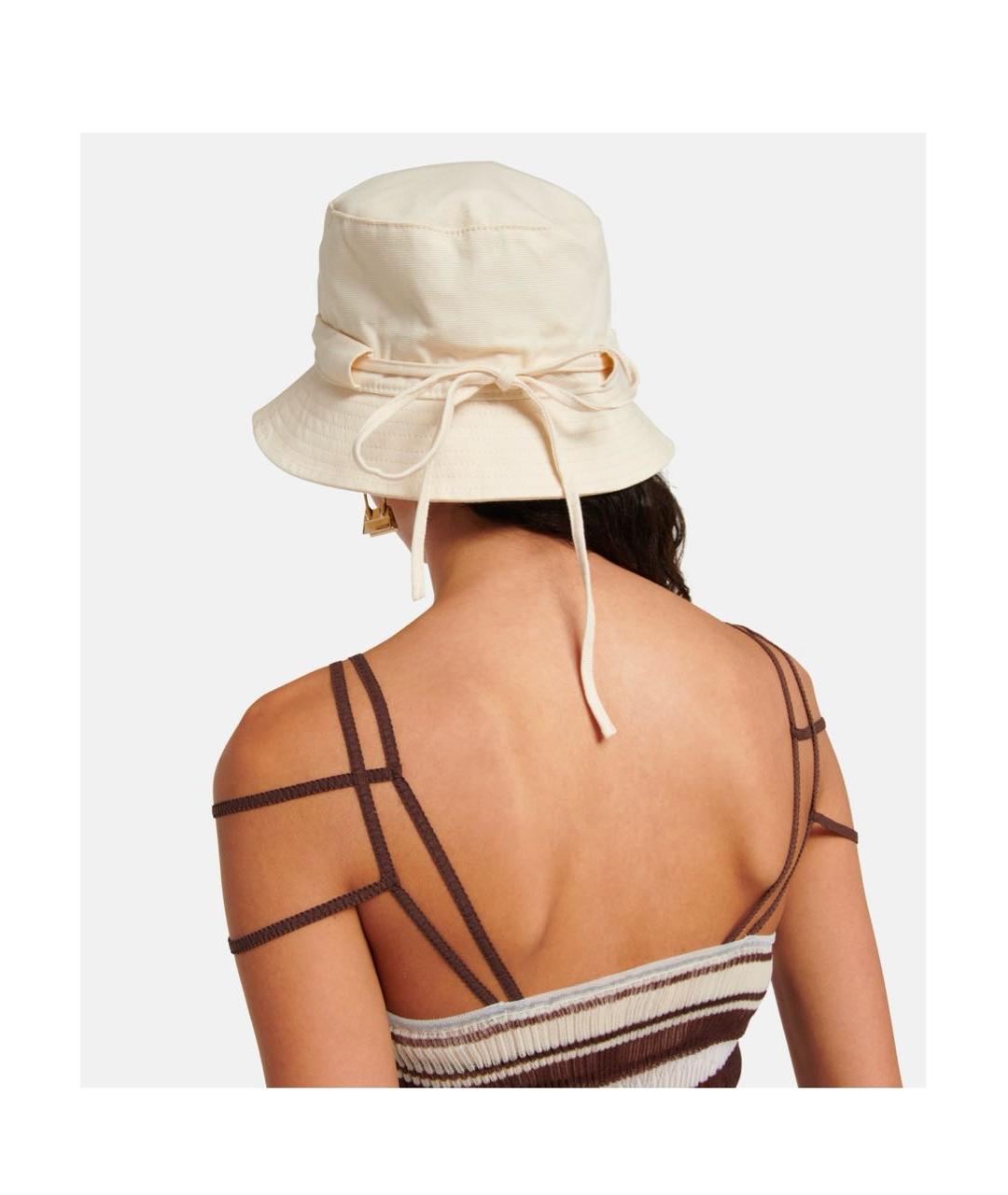 JACQUEMUS Бежевая хлопковая панама, фото 5