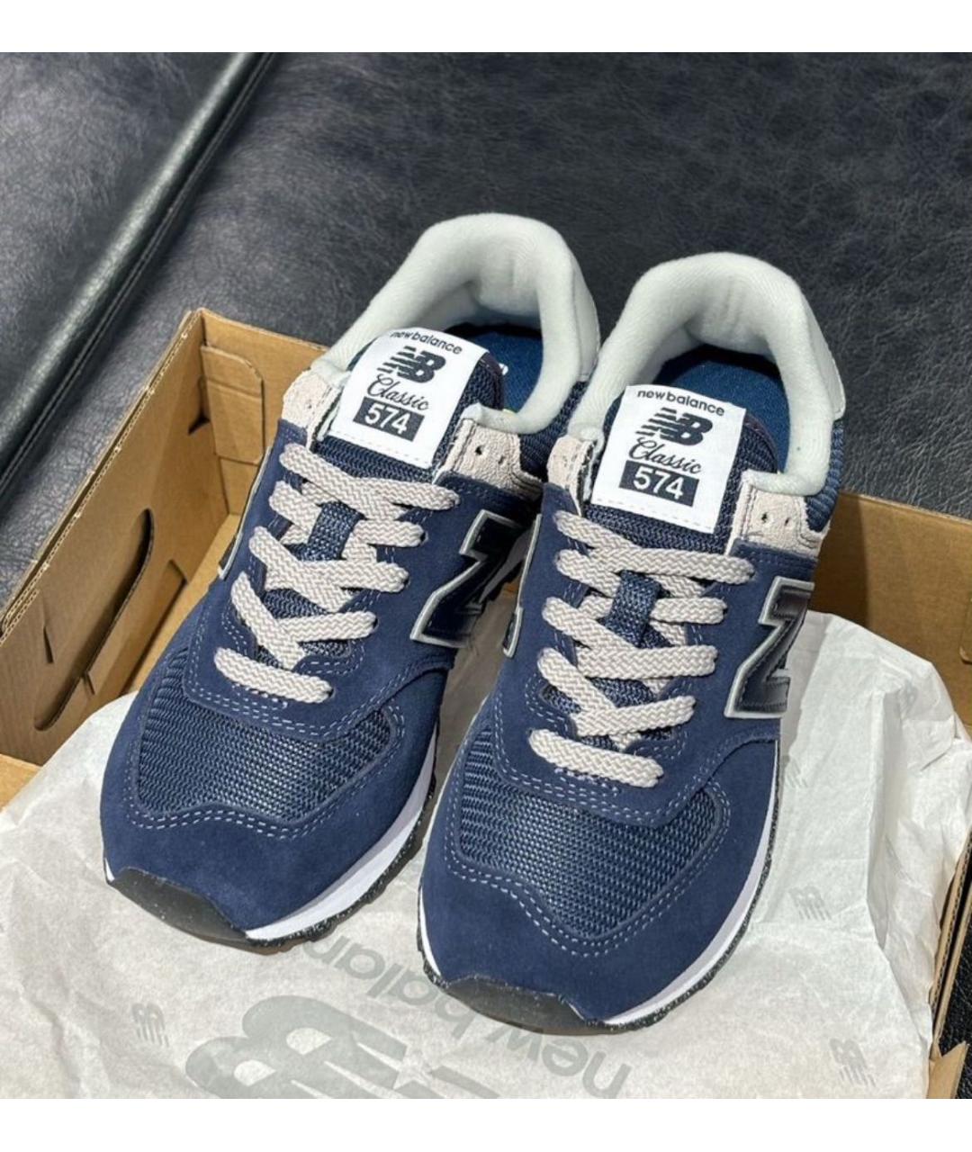 NEW BALANCE Синие замшевые низкие кроссовки / кеды, фото 6