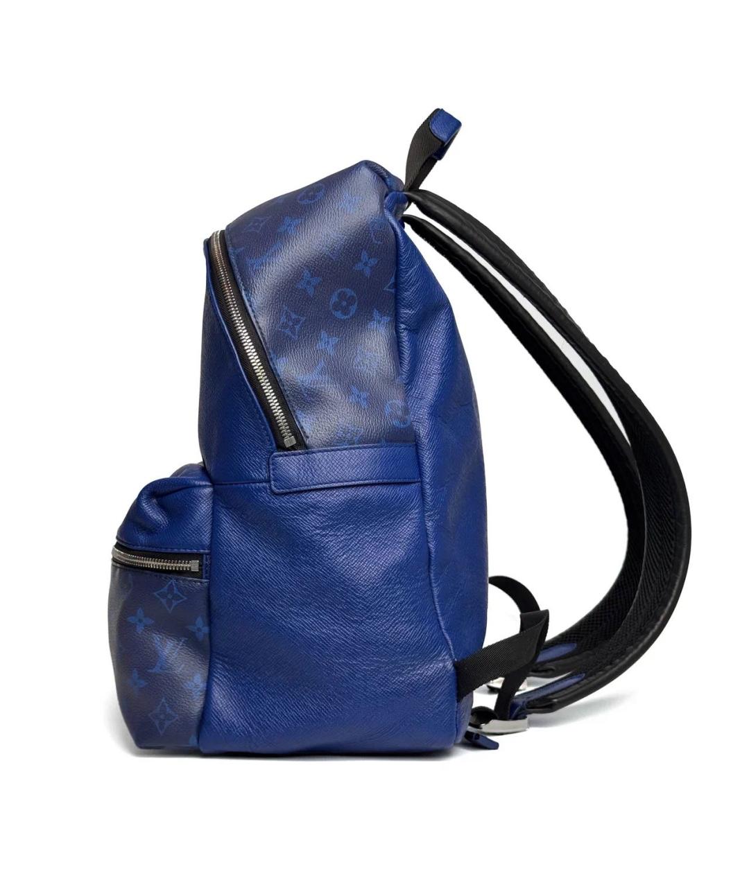 LOUIS VUITTON Синий кожаный рюкзак, фото 5