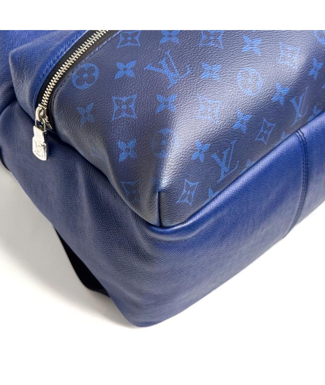 LOUIS VUITTON Синий кожаный рюкзак, фото 8