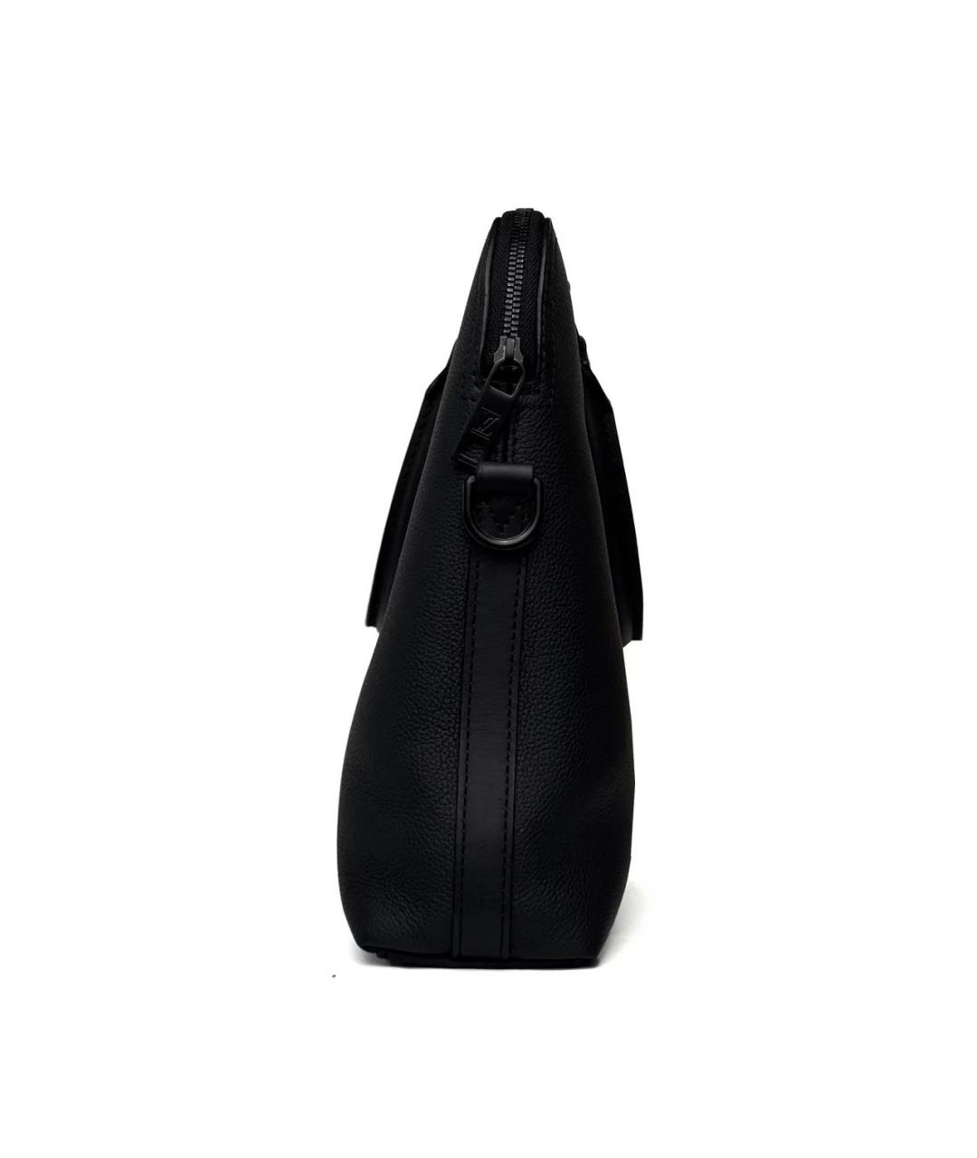 LOUIS VUITTON Черный кожаный портфель, фото 7