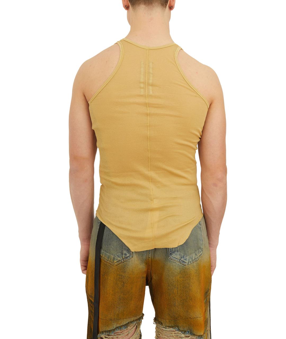 RICK OWENS DRKSHDW Желтая хлопковая майка, фото 4