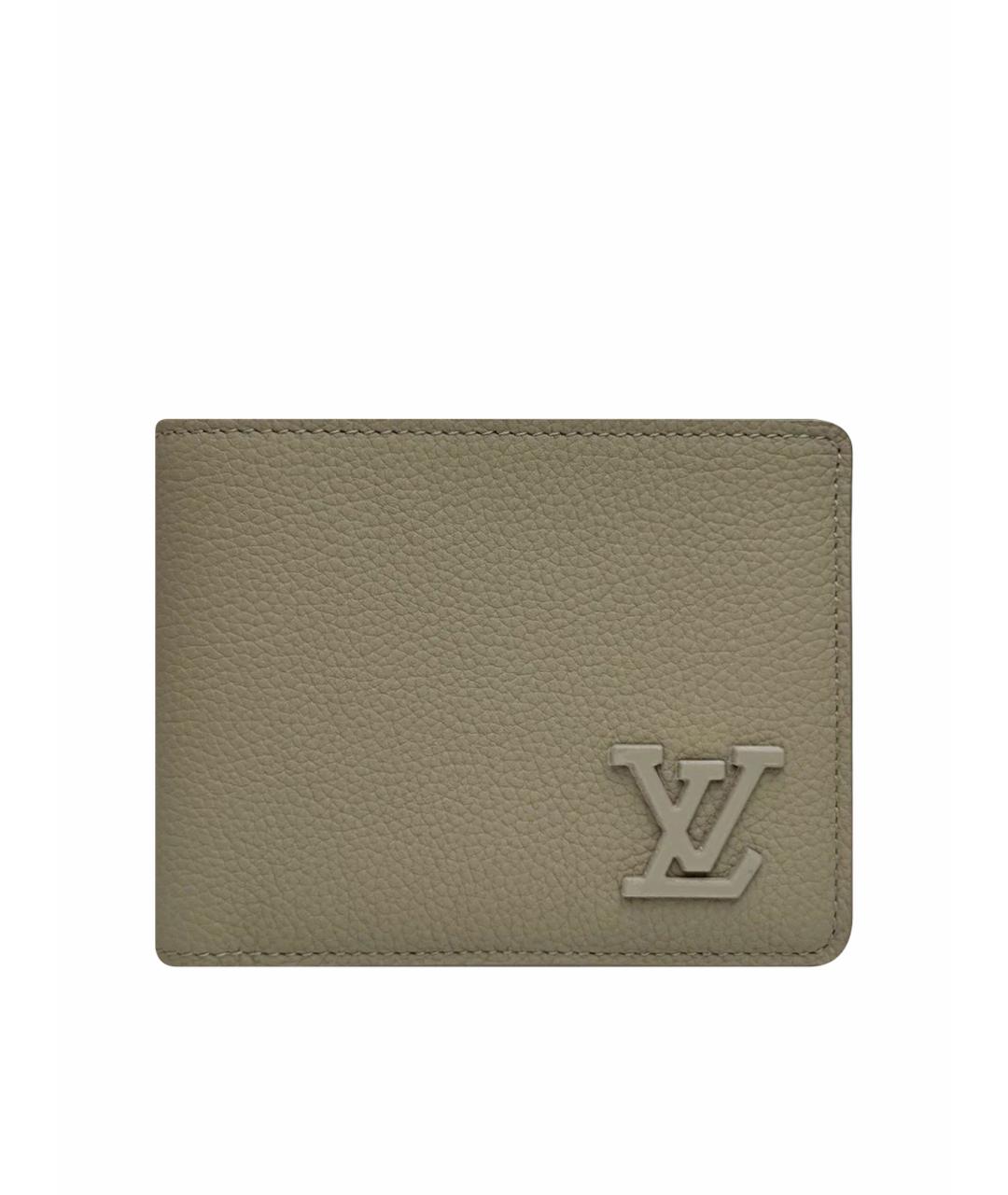 LOUIS VUITTON Бежевый кожаный кошелек, фото 1