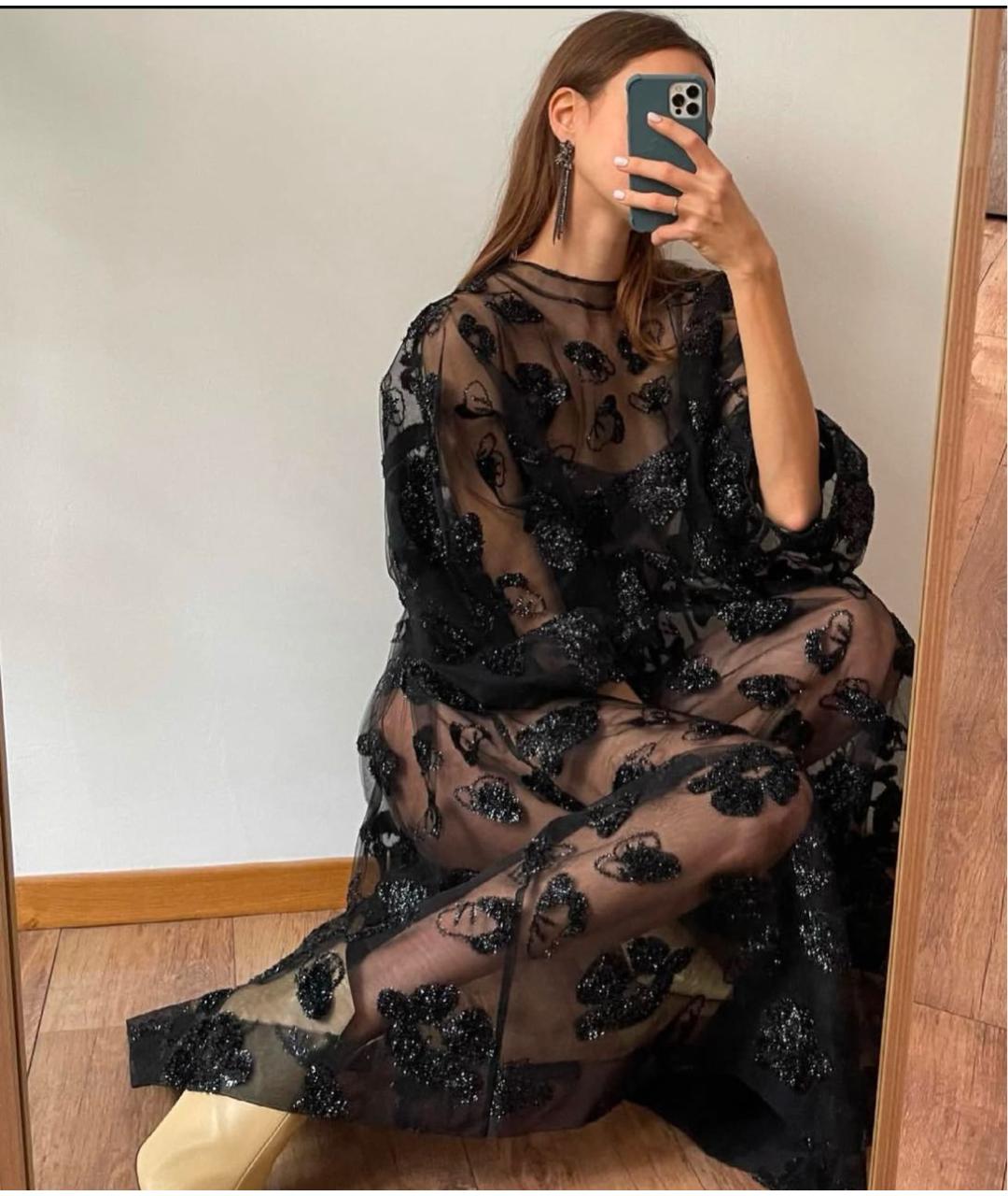 SIMONE ROCHA Черное кружевное вечернее платье, фото 4