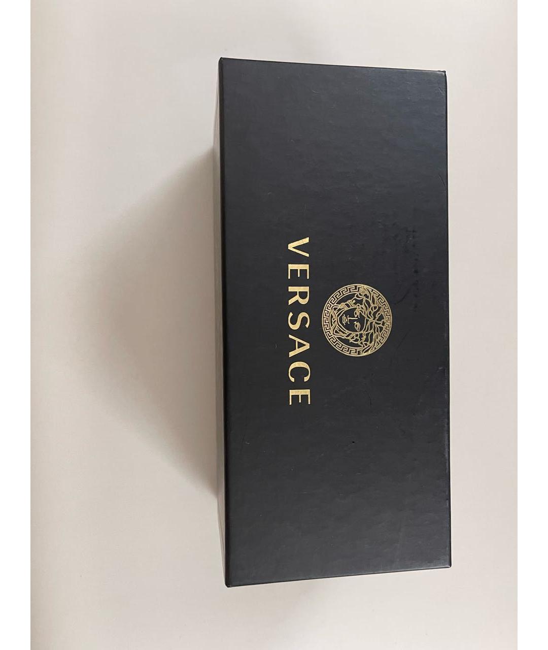 VERSACE Черные пластиковые солнцезащитные очки, фото 4