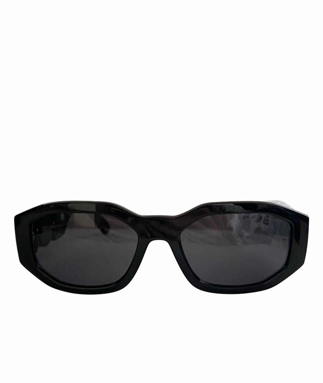 VERSACE Черные пластиковые солнцезащитные очки, фото 1