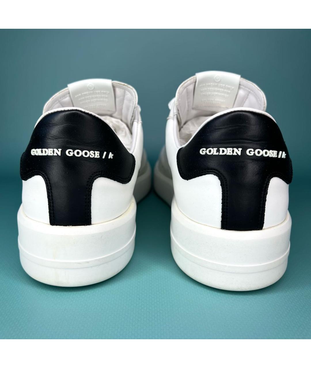 GOLDEN GOOSE DELUXE BRAND Белые кожаные низкие кроссовки / кеды, фото 4