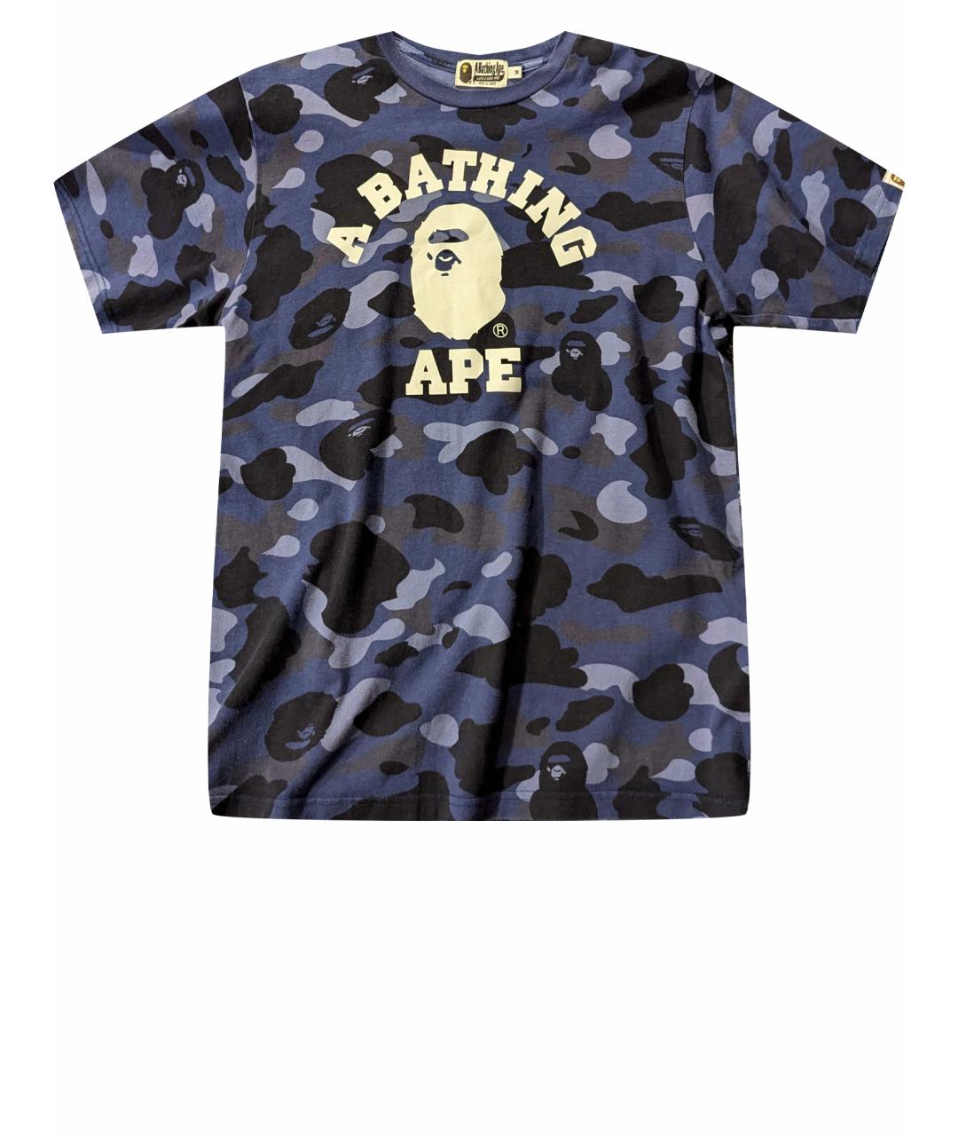 A BATHING APE Синяя хлопковая футболка, фото 1