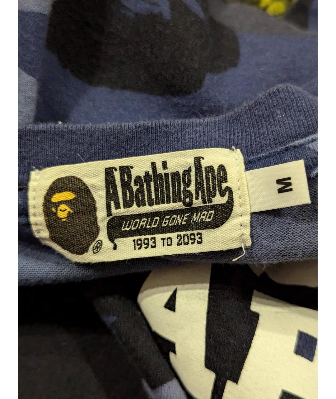 A BATHING APE Синяя хлопковая футболка, фото 3