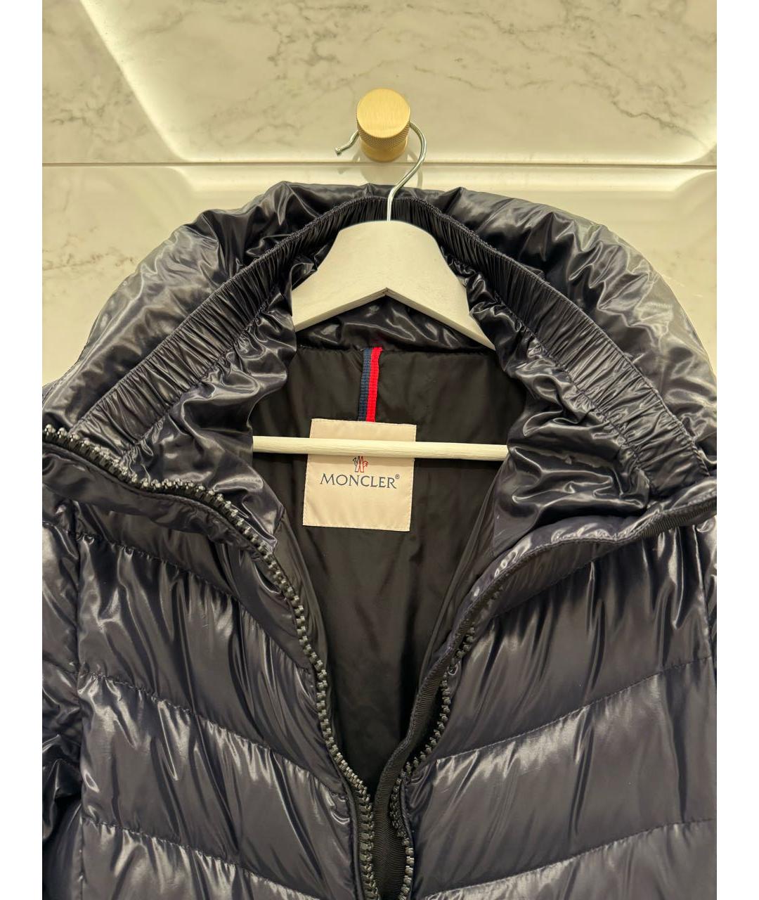 MONCLER Темно-синяя полиамидовая куртка, фото 3