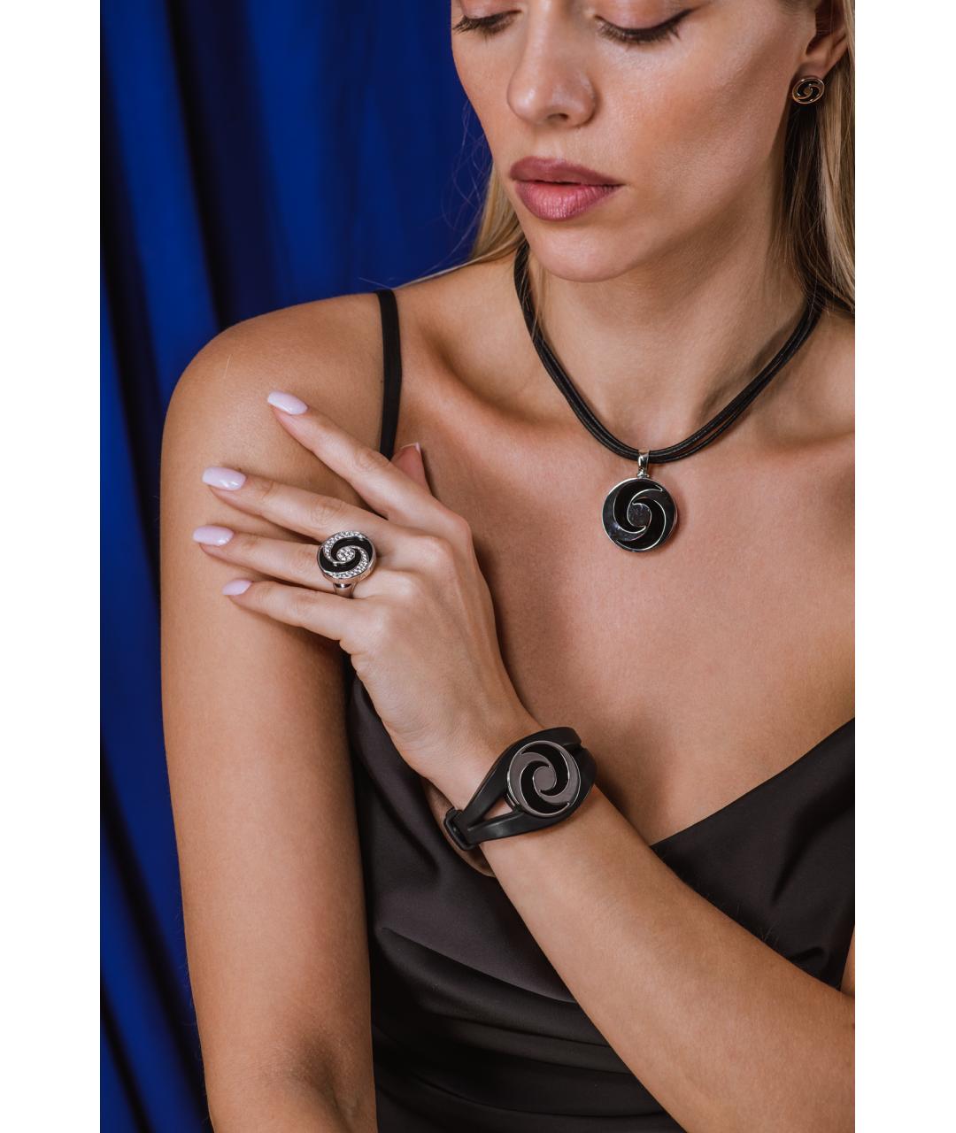 BVLGARI Черный браслет из белого золота, фото 3