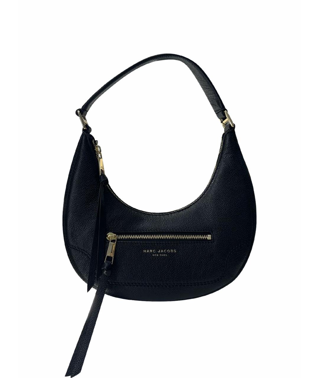 MARC JACOBS Черная кожаная сумка с короткими ручками, фото 1