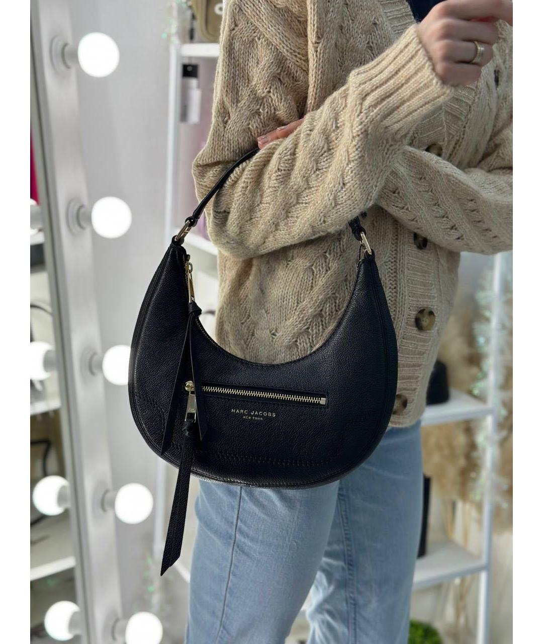 MARC JACOBS Черная кожаная сумка с короткими ручками, фото 8