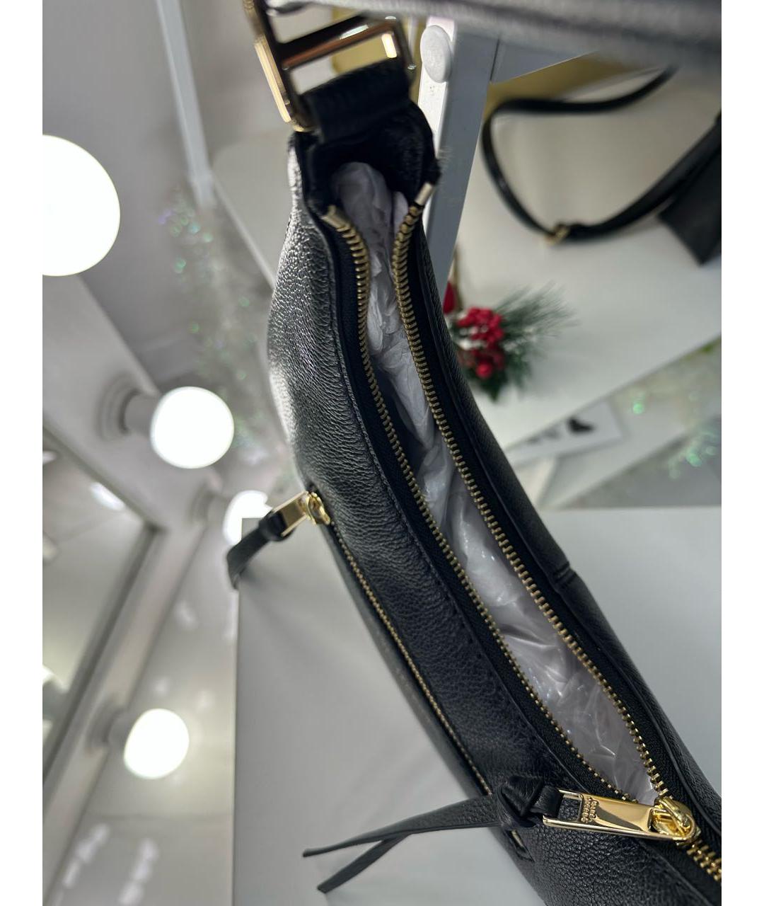 MARC JACOBS Черная кожаная сумка с короткими ручками, фото 4