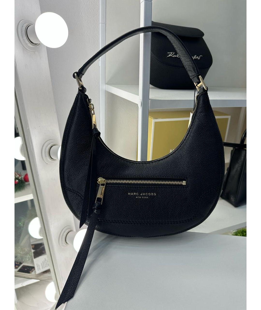 MARC JACOBS Черная кожаная сумка с короткими ручками, фото 9