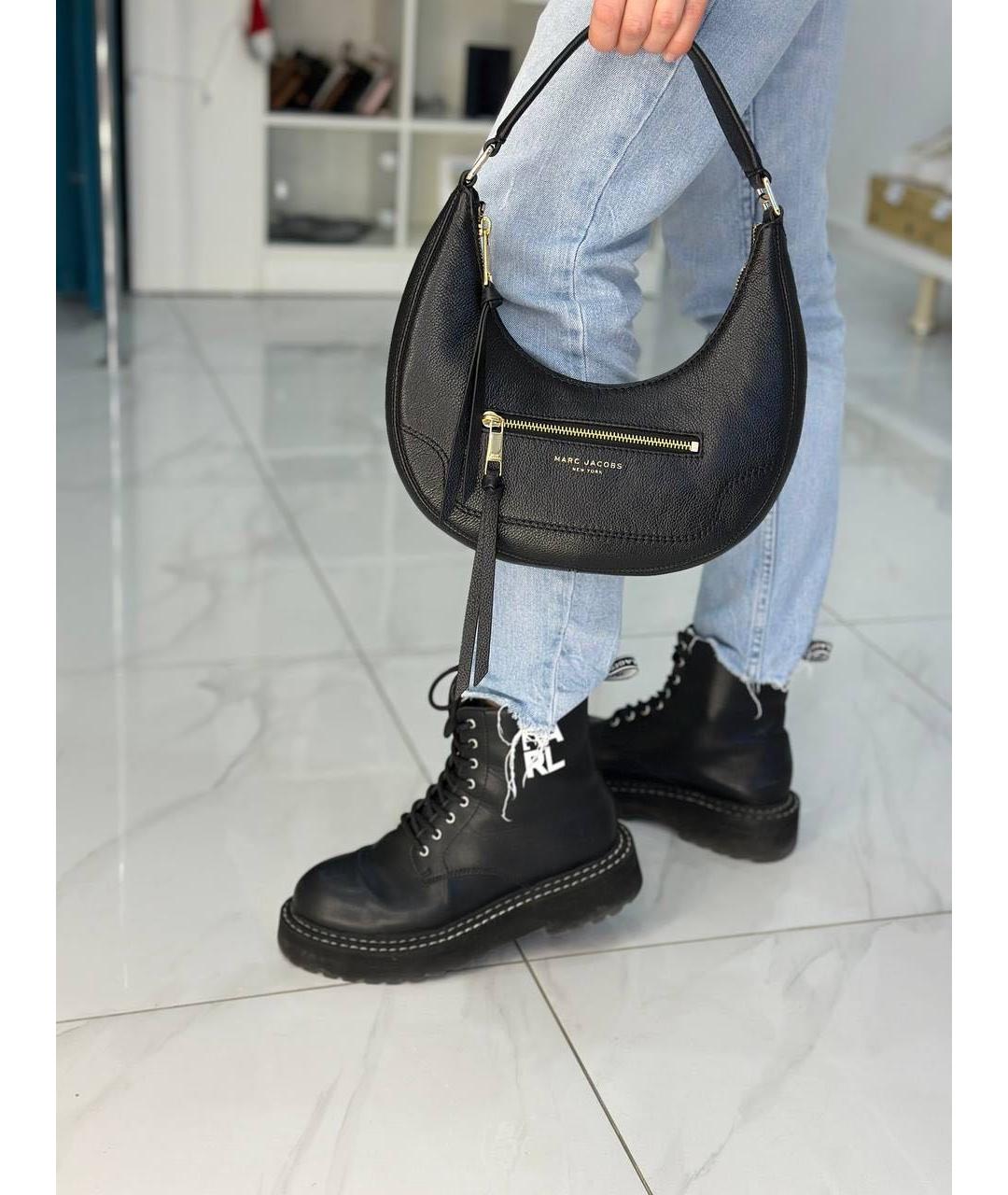 MARC JACOBS Черная кожаная сумка с короткими ручками, фото 7