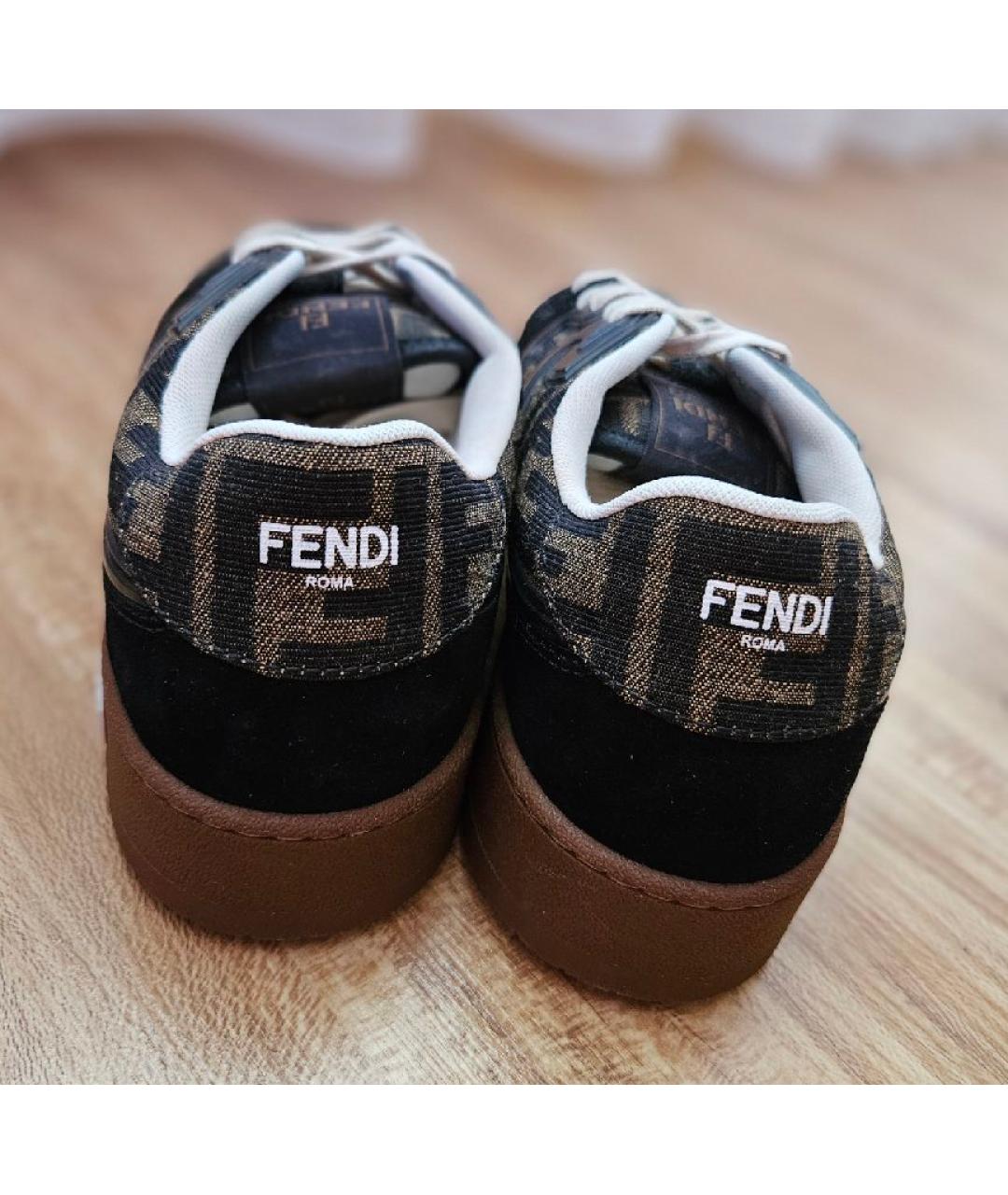 FENDI Черные кроссовки, фото 2