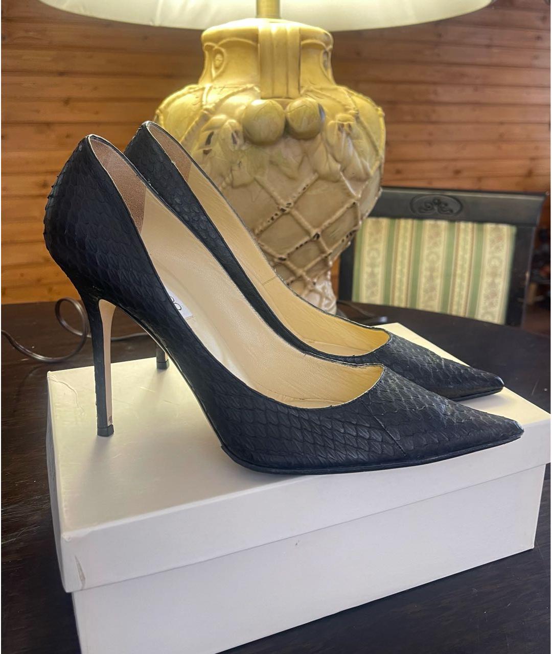JIMMY CHOO Черные туфли из экзотической кожи, фото 7