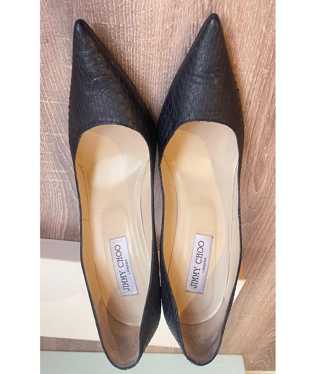 JIMMY CHOO Черные туфли из экзотической кожи, фото 3