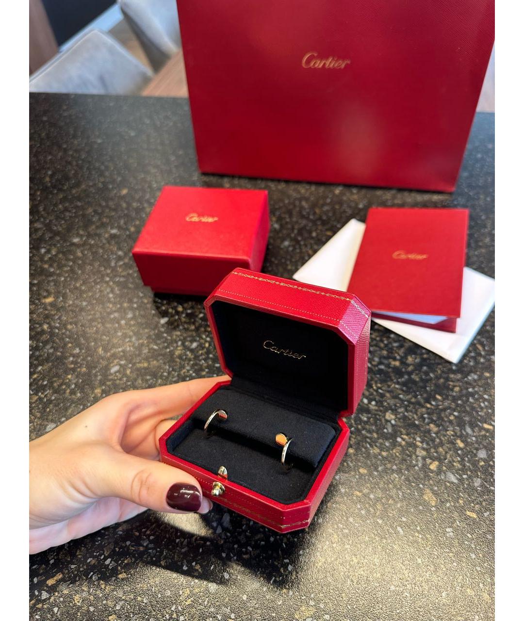 CARTIER Желтые серьги из желтого золота, фото 3