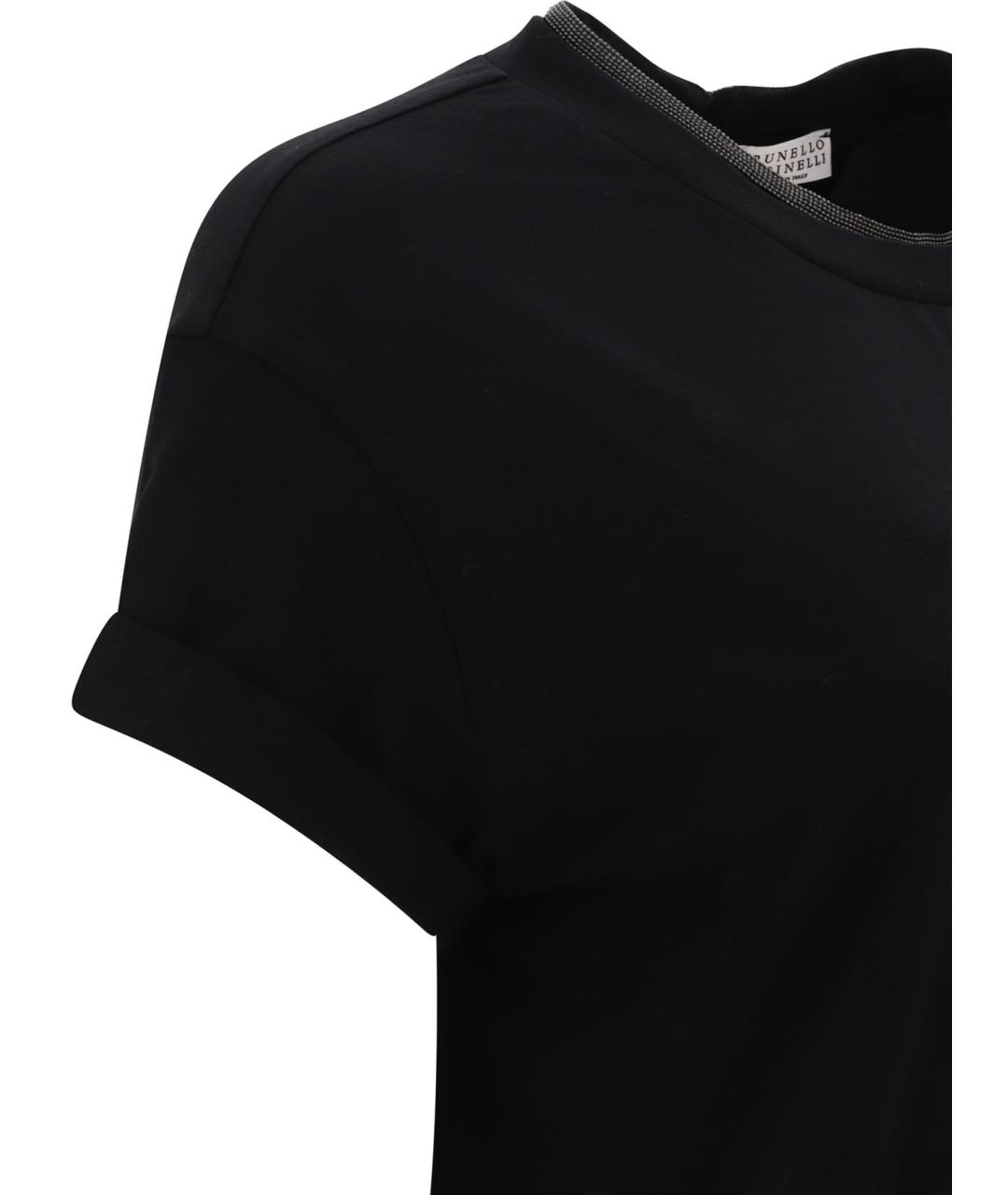BRUNELLO CUCINELLI Черная футболка, фото 4