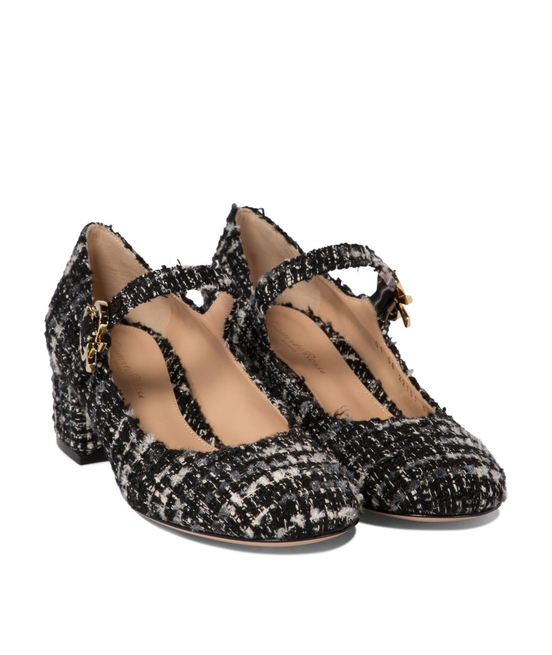 GIANVITO ROSSI Черные текстильные туфли, фото 2