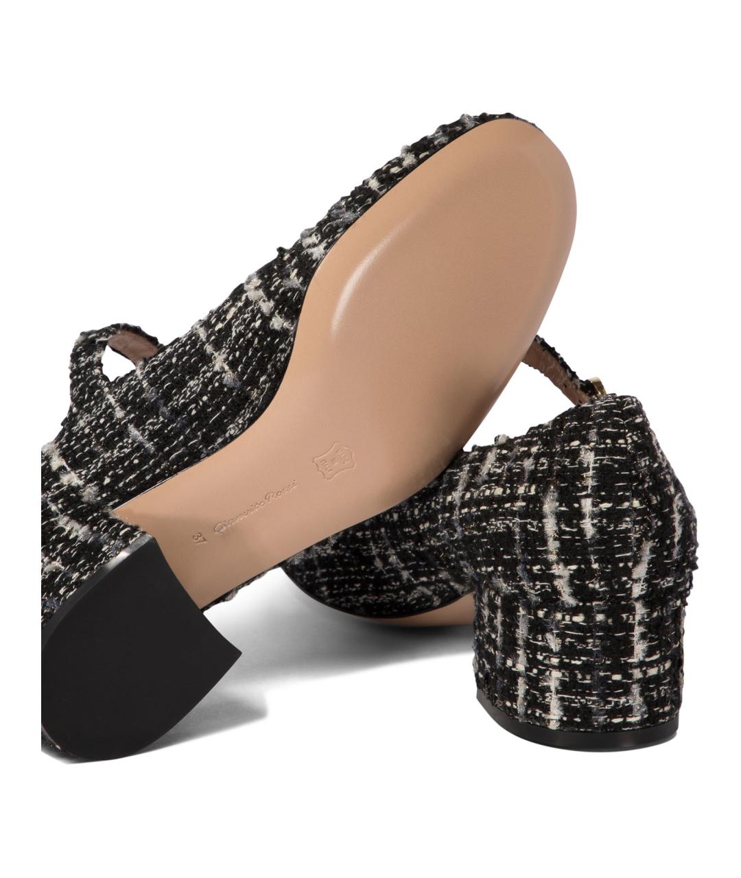 GIANVITO ROSSI Черные текстильные туфли, фото 5