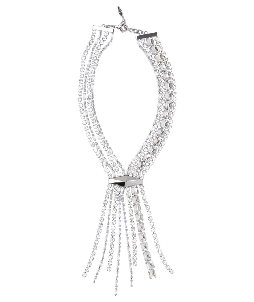 JIMMY CHOO Серебряное металлическое колье, фото 1