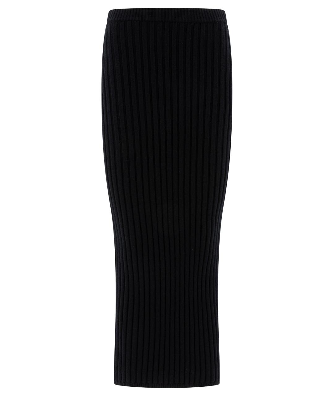 MAX MARA Черная шерстяная юбка миди, фото 1