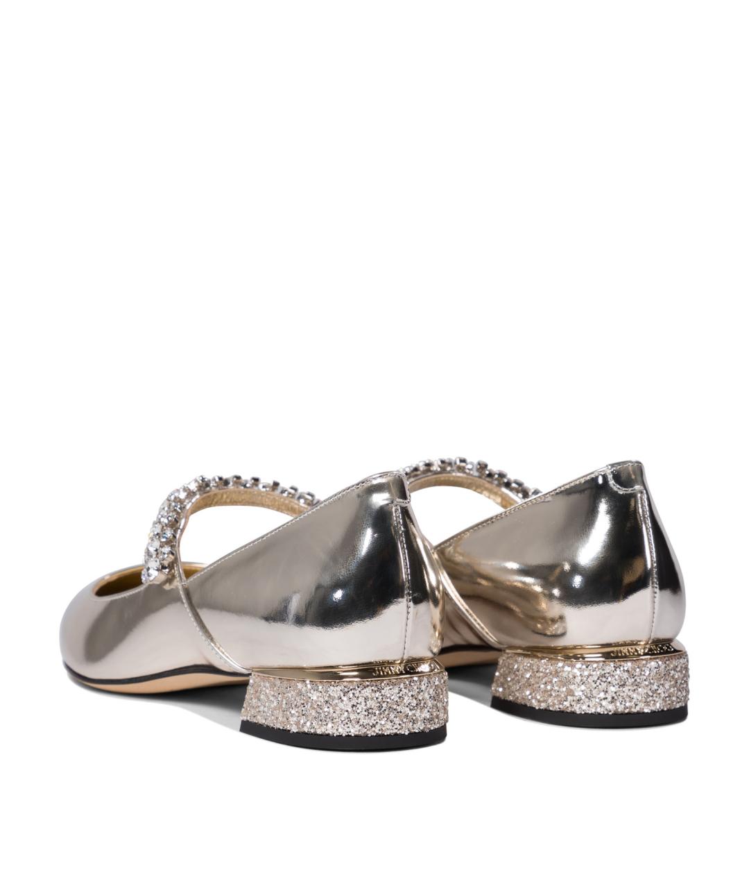 JIMMY CHOO Серебряные кожаные туфли, фото 4