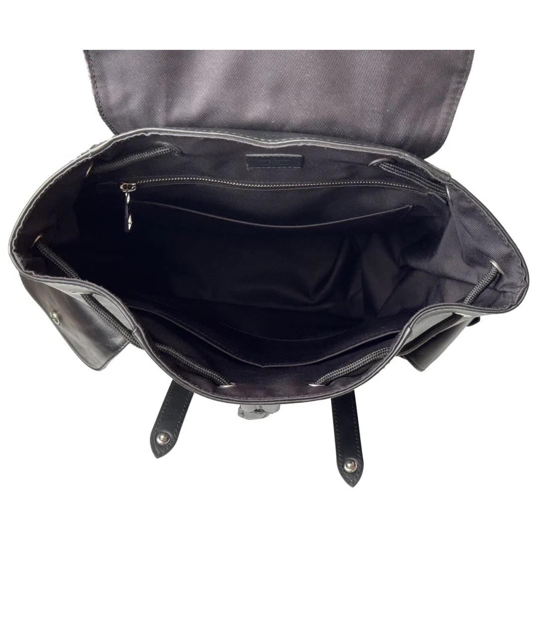 LOUIS VUITTON Черный кожаный рюкзак, фото 4