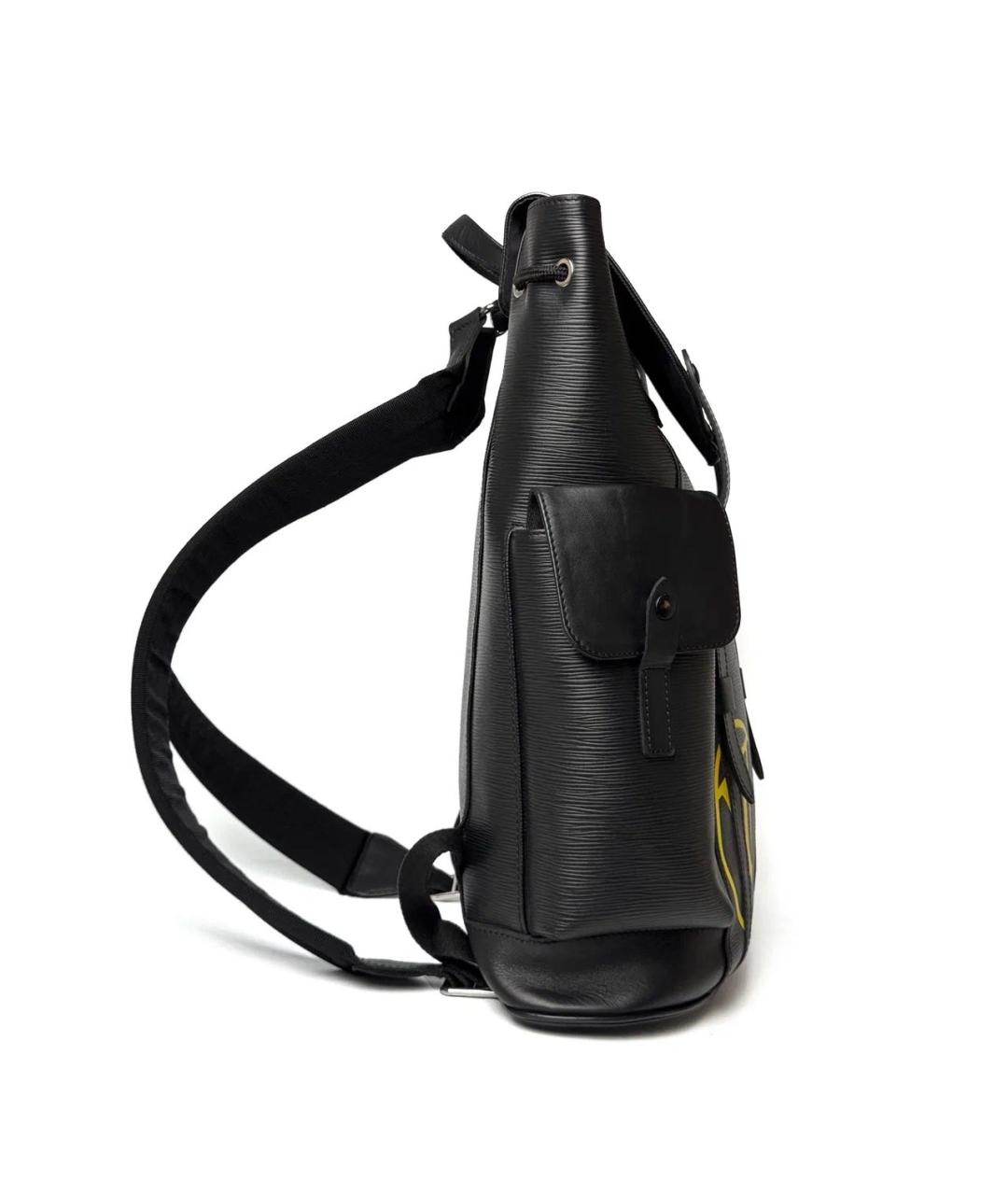 LOUIS VUITTON Черный кожаный рюкзак, фото 5