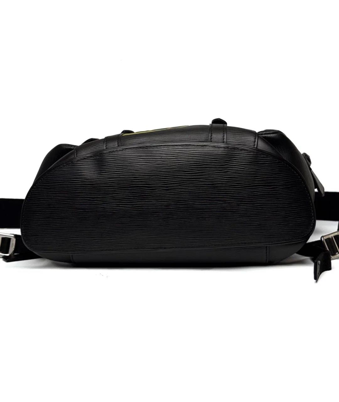 LOUIS VUITTON Черный кожаный рюкзак, фото 6