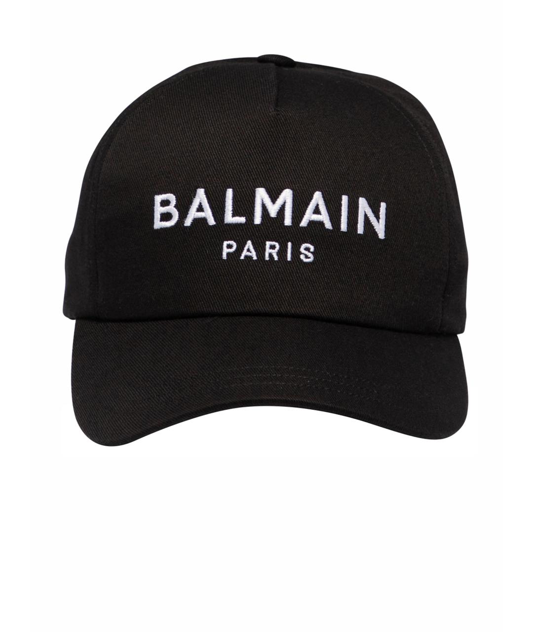 BALMAIN Черная хлопковая кепка, фото 1