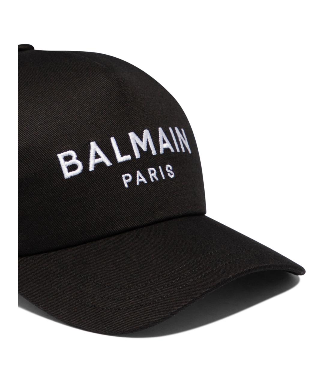 BALMAIN Черная хлопковая кепка, фото 4