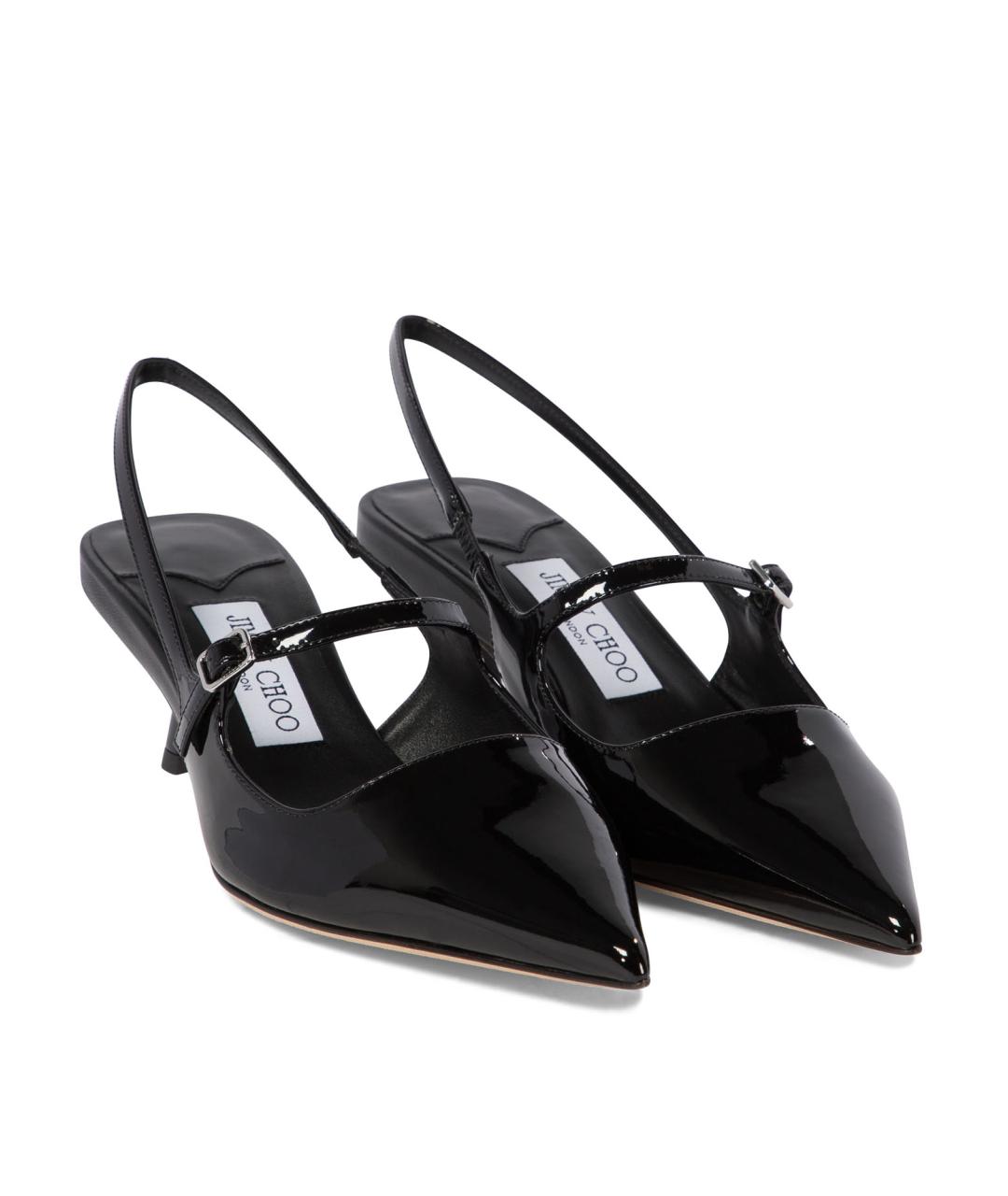 JIMMY CHOO Черные туфли из лакированной кожи, фото 2