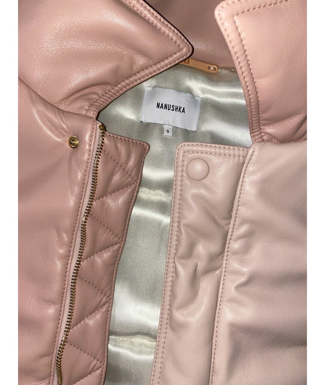 NANUSHKA Розовая полиэстеровая куртка, фото 4