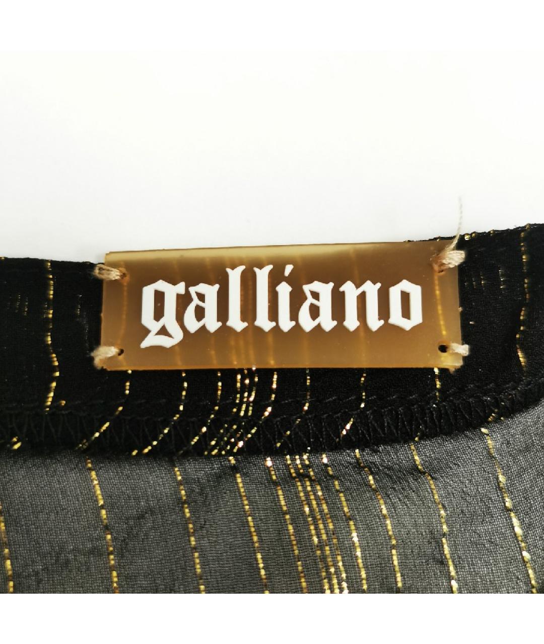 JOHN GALLIANO Черная шелковая блузы, фото 5