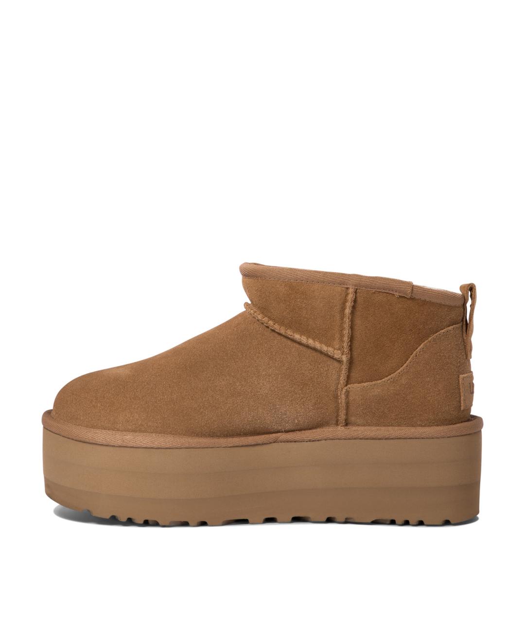 UGG AUSTRALIA Бежевые кожаные ботинки, фото 3
