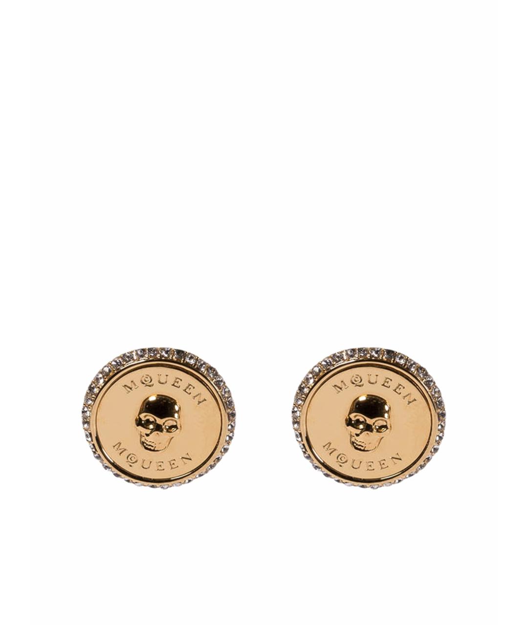 ALEXANDER MCQUEEN Золотые латунные серьги, фото 1